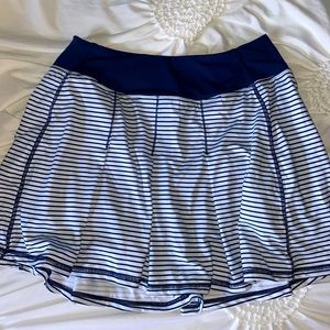 Navy Striped Athletic Skirt
